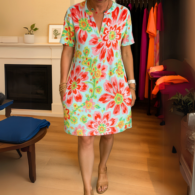 Edel | Blomstrete sommerkjole med avslappet passform